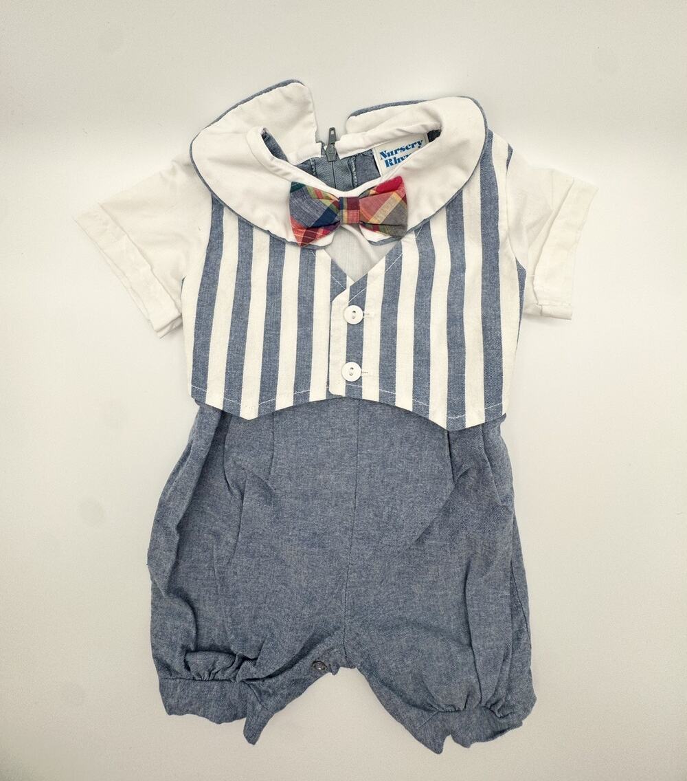 VTG Nursery Rhyme Bow Tie Romper 6-9 months